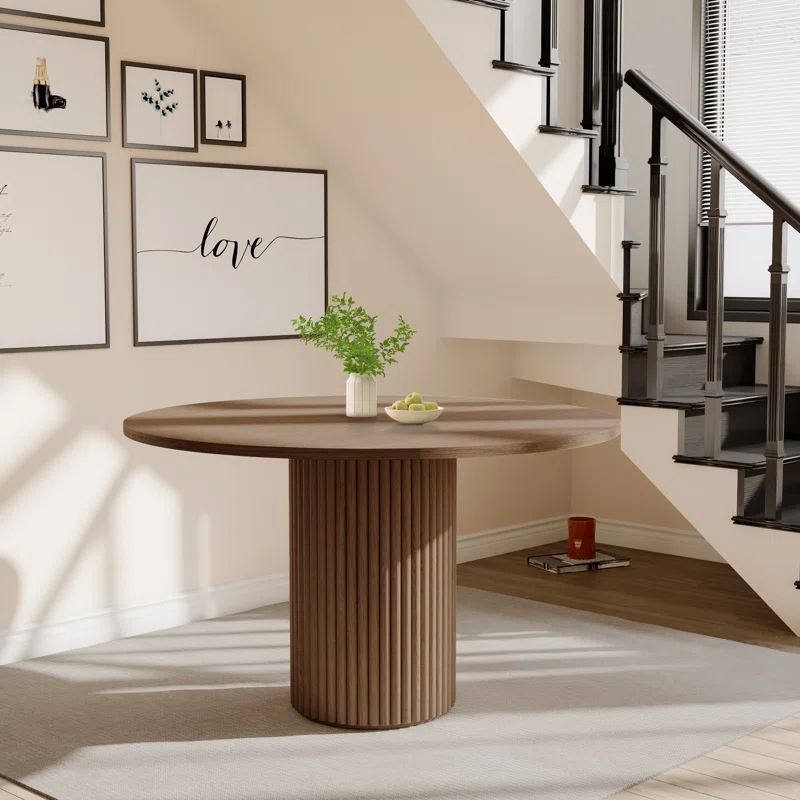 Gilta Round Solid Wood Base Dining Table | Wayfair North America