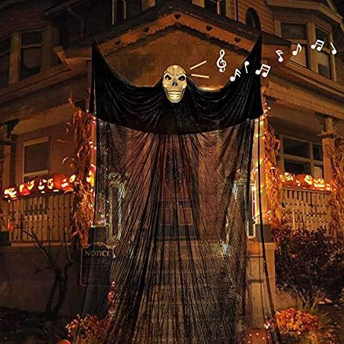 Nobie vivid Halloween Decorations,10.8ft Halloween Ghost Hanging, Ghost Lights with Sound-Controlled | Amazon (US)