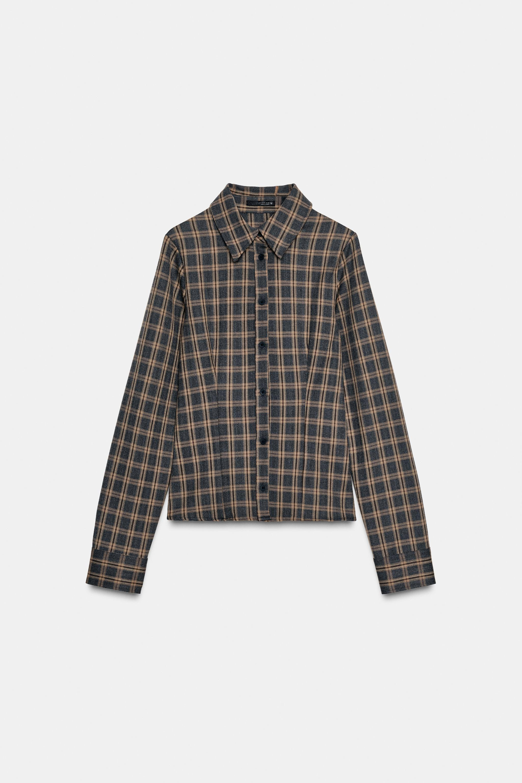 FITTED CHECK SHIRT | Zara UK