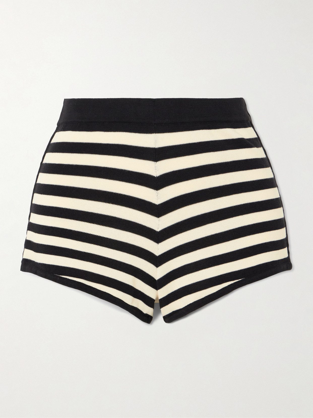 Posse - Darcy Striped Pima Cotton Shorts - Neutrals | NET-A-PORTER (US)