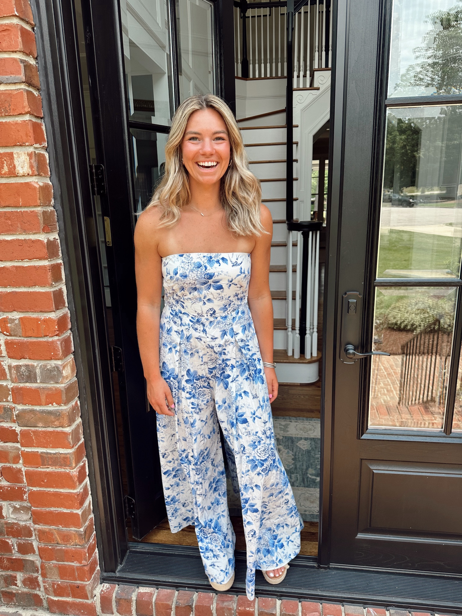 Coastal outfit!! Coastal inspired! Blue pant suit! Vacation outfit!! Summer outfit!! Baby shower guest outfit!! 

#LTKFamily #LTKStyleTip #LTKU