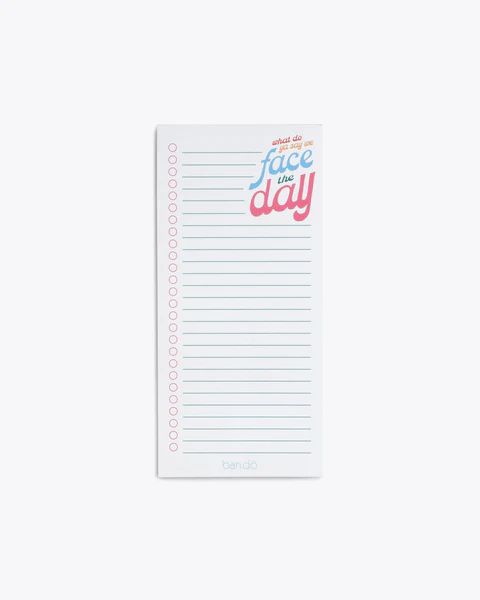 Take Note! Magnetic Notepad - Face The Day | ban.do