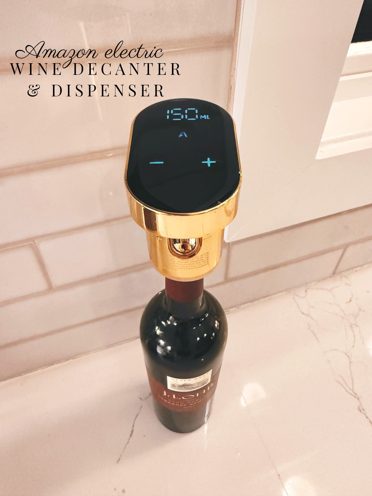 This Amazon wine dispenser and aerator is AMAZING! You can adjust the quantity so it pours the perfect glass and it aerates it in the process 🤍 I can’t wait to use this for entertaining 🍷

#LTKselfcare #LTKmomlife #LTKfoodie