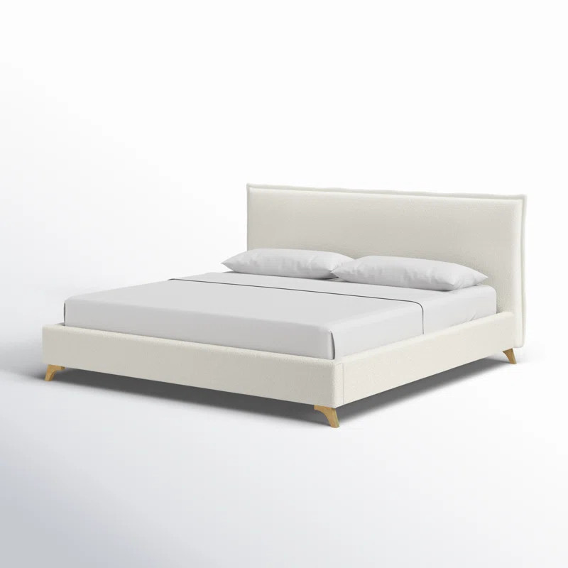 Pelham Flange Edge Boucle Bed Frame | Wayfair North America