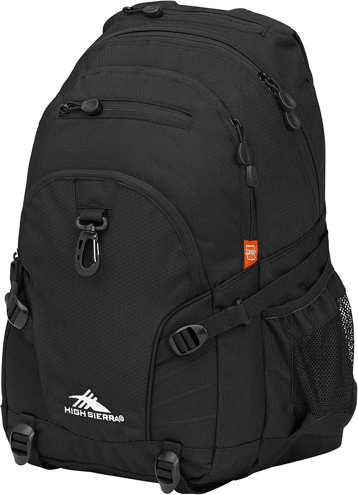 High Sierra Loop Backpack, Travel, or Work Bookbag with tablet sleeve, One Size, Black | Amazon (US)