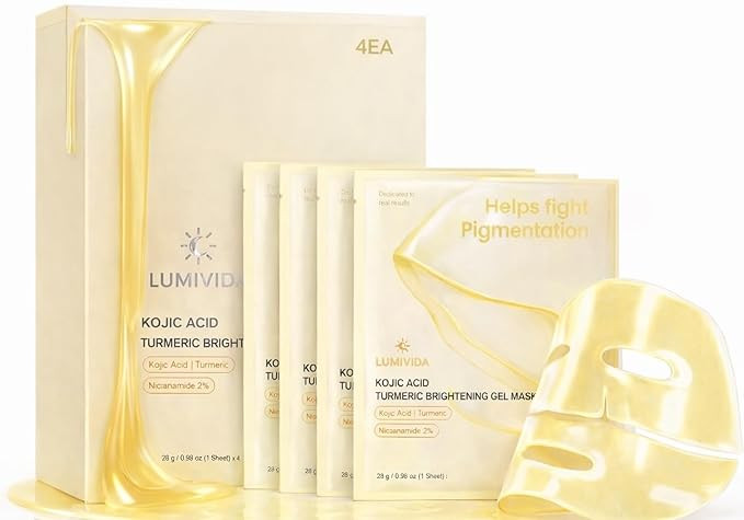 Kojic Acid Turmeric Brightening Gel Face Mask | Overnight Firming & Hydrating for Elasticity & Gl... | Amazon (US)