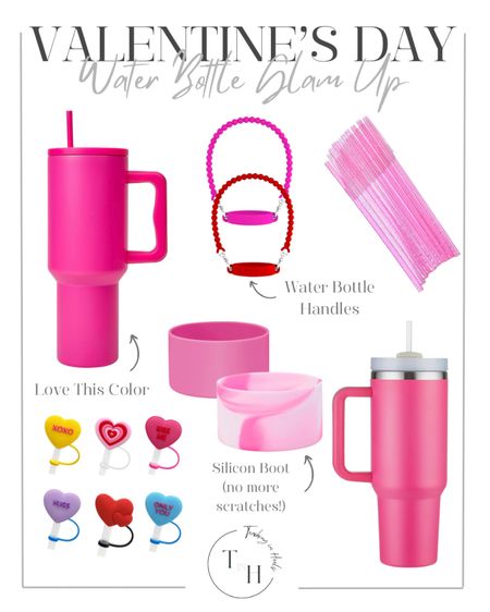 It’s the little things y’all! 💓💓 Stanley dupe. Stanley lookalike. Stanley for less. 40oz. Valentine’s Day Stanley. Stanley accessories. Pink and red 

#LTKSeasonal #LTKfindsunder50 #LTKsalealert