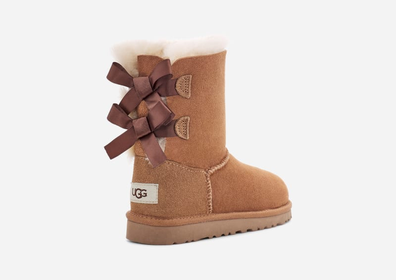 UGG® Kids' Bailey Bow II Boot Sheepskin Classic Boots in Brown/, Size 13K | UGG (US)