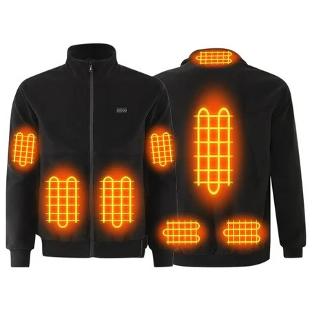 Sunshinehomely Heated Vest for Men Lightweight USB Electric Heated Vest Long Sleeve Heated Jacket Winter Vest with 8 Heating Zones & 3 Heating Levels Battery Pack not Included | Walmart (US)