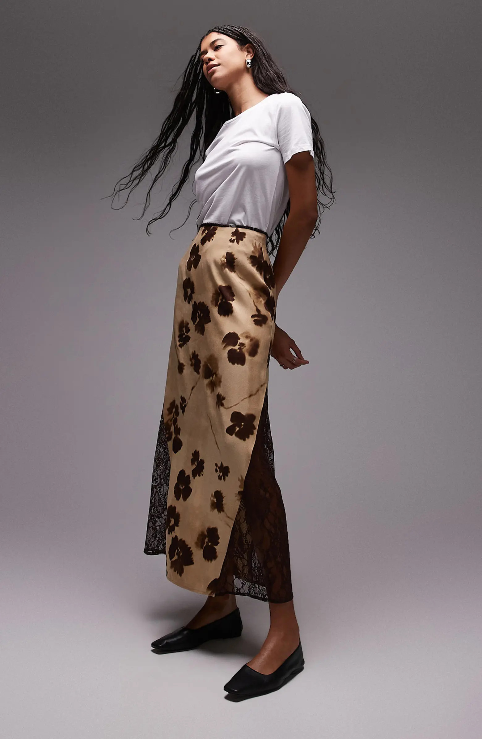 Topshop Floral Lace Panel Maxi Skirt | Nordstrom | Nordstrom