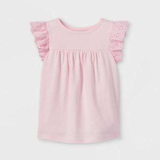 Toddler Girls' Eyelet Short Sleeve T-Shirt - Cat & Jack™ | Target
