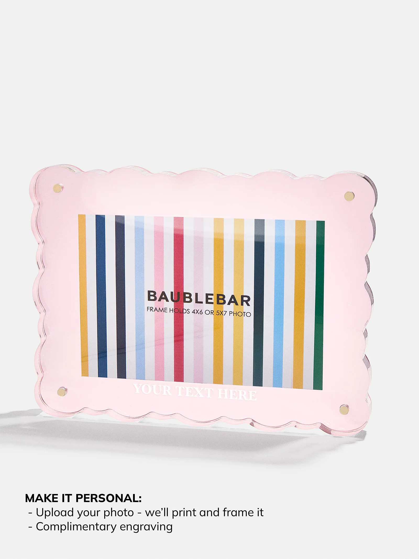 Picture Perfect Horizontal Acrylic Frame  - Scalloped Shape | BaubleBar (US)