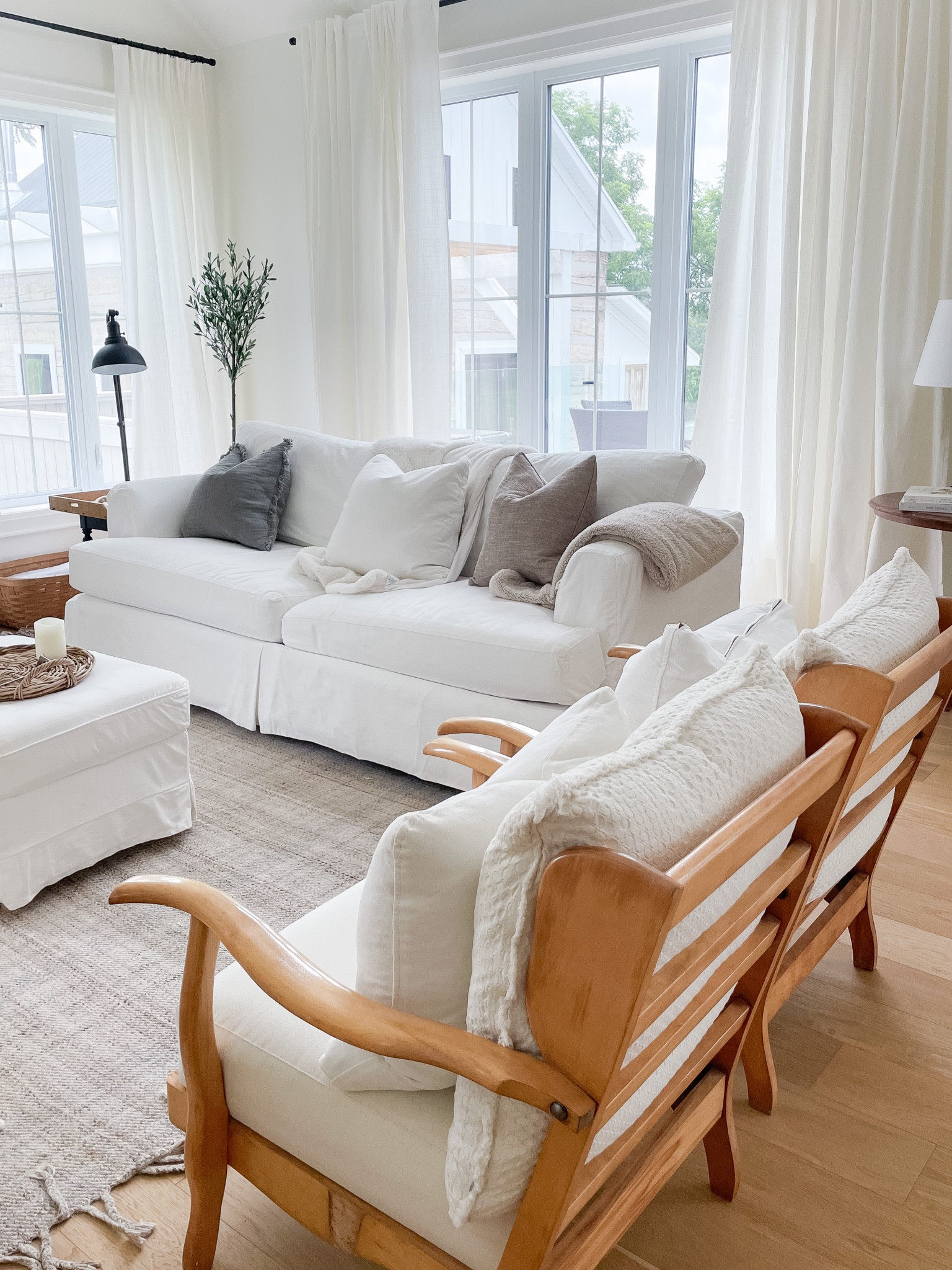 FARMHOUSE CURTAINS 
.
These curtains can be found at ikea or Walmart! 
.
Simple texture and offer privacy but still light coming through 

#LTKFind #LTKstyletip #LTKhome