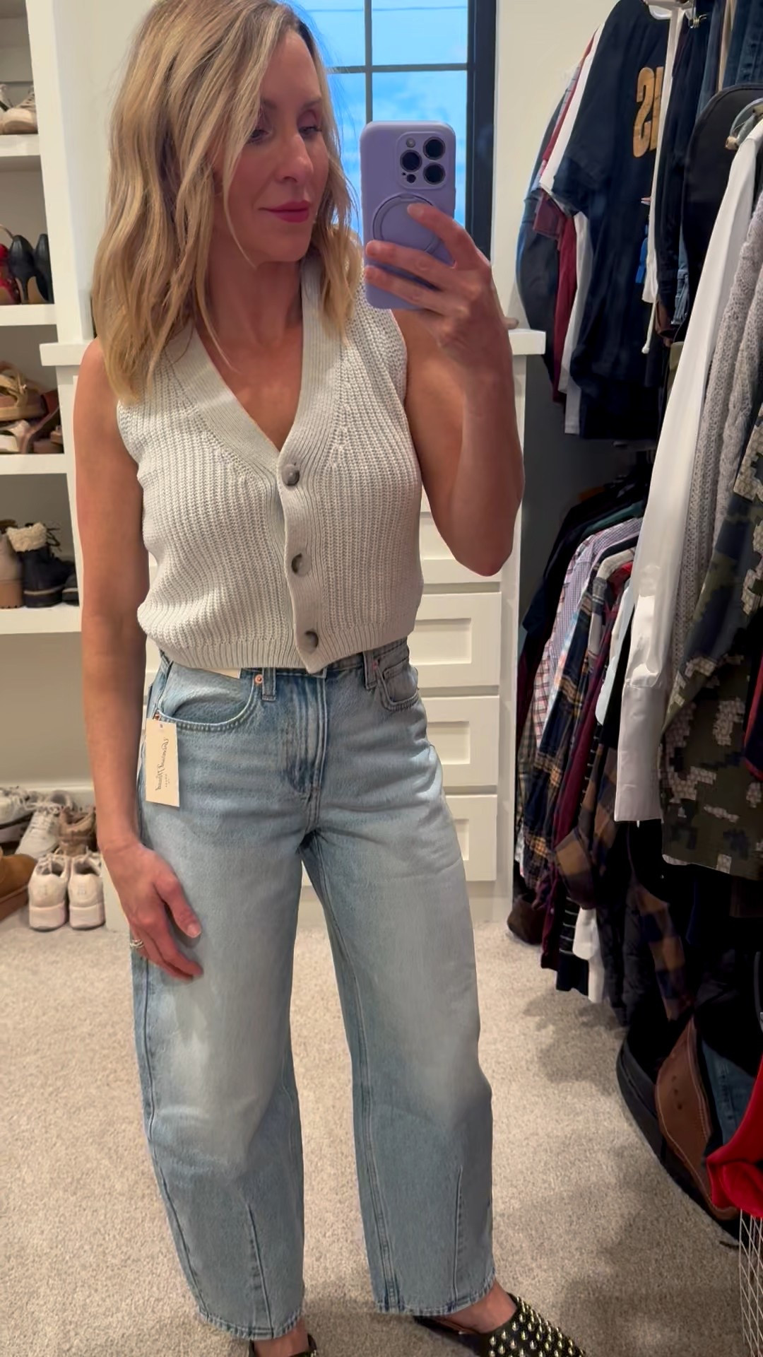 Target fall outfit for the win! #barreljeans #slides #sweatervest #targetstyle #targetoutfit #targetfind 

#LTKStyleTip 

#LTKSeasonal #LTKFindsUnder50