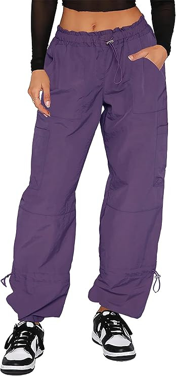 DISCIPBUSH Cargo Pants Women Baggy - Parachute Pants for Women, Rave Pants Y2K Pants, Festival Ou... | Amazon (US)