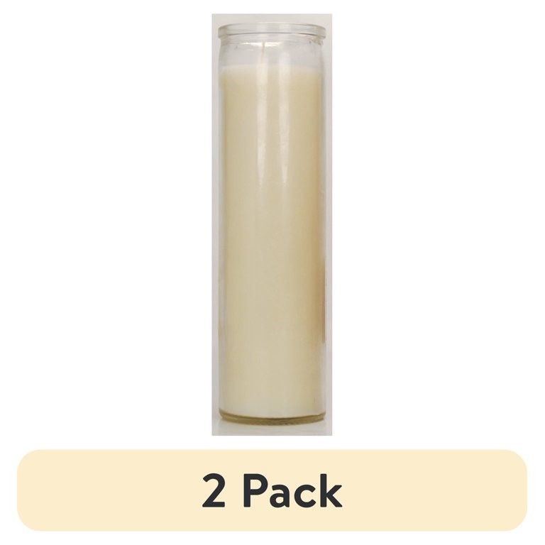 (2 pack) Prayer Candle Clear Glass White Wax, 8 Inch | Walmart (US)
