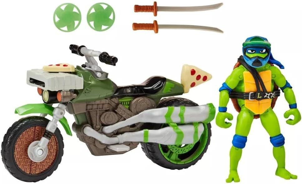 Teenage Mutant Ninja Turtles: Mutant Mayhem Ninja Kick Cycle with Exclusive Leonardo Figure by Pl... | Amazon (US)