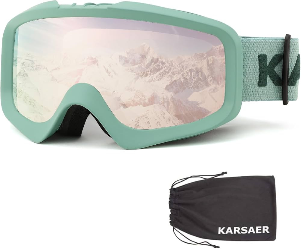 Karsaer Ski Goggles Anti-Fog Snow Goggles OTG 100% UV Protection Snowboard Goggles Bendable Dual-... | Amazon (US)