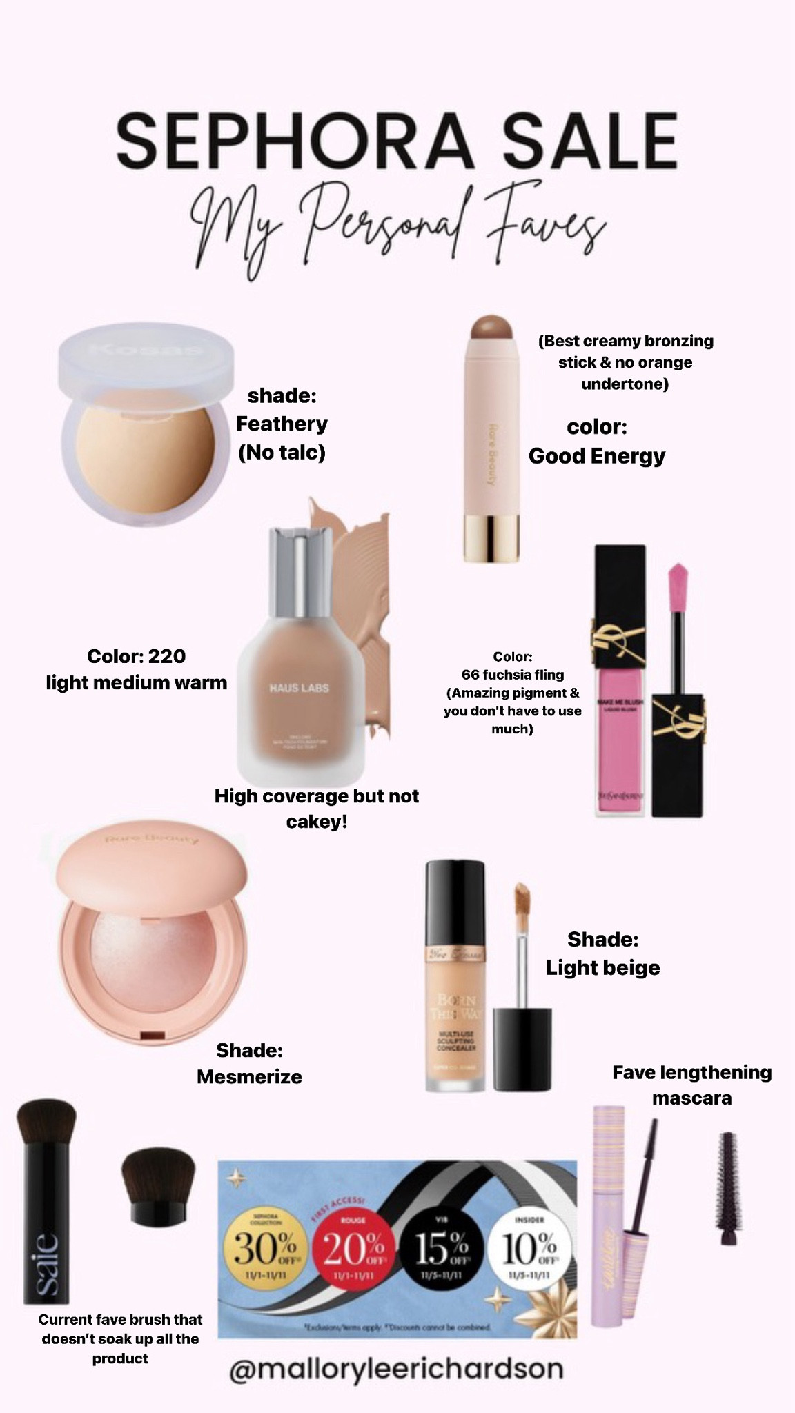 My favorite Sephora, makeup products! Shop the sale now through 11/11! 

sephora, sale, makeup, trending beauty products, rare beauty, kosas, blush, bronzer, haus labs foundation, YSL, tarte, beauty 

#LTKBeauty #LTKFindsUnder100 #LTKSaleAlert