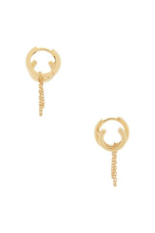 Double Katerina Chain Earring in Gold | Revolve Clothing (Global)