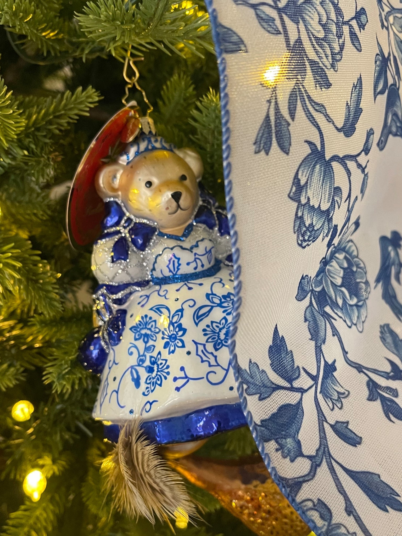 Chinoiserie Christmas Ornament ✨💙

This Christopher Radko Chinoiserie Muffy ornament is the sweetest blue-and-white moment for your tree! The hand-painted details, glitter accents, and classic chinoiserie floral pattern make her look like a tiny heirloom figurine. She pairs beautifully with blue ribbon, ginger jars, and all your chinoiserie-chic holiday décor 💙🎄

Such a special collectible piece to add charm, color, and that signature Radko sparkle to your tree. If you love blue-and-white Christmas styling, she’s a must-have!

chinoiserie Christmas • blue and white décor • Radko ornament • heirloom ornament • collectible Christmas décor • holiday tree styling • ginger jar holiday • classic blue Christmas

#LTKHoliday #LTKGiftGuide #LTKHome
