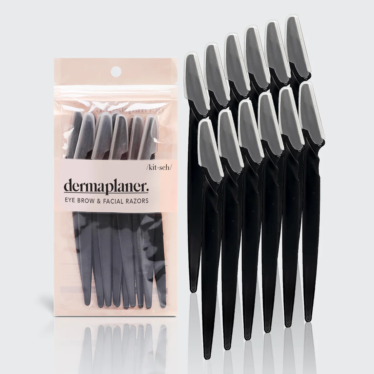 Dermaplaning Tool 12pk | Eco-Friendly Black | Kitsch