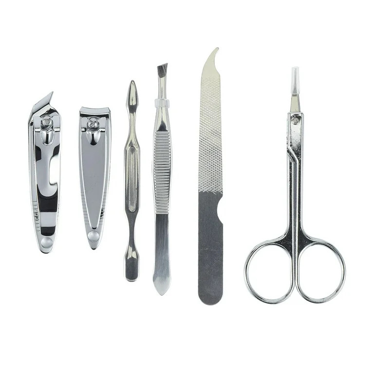 U Style 7 Piece Pink Bow Manicure Set. Steel Tools, Tween to Adult | Walmart (US)