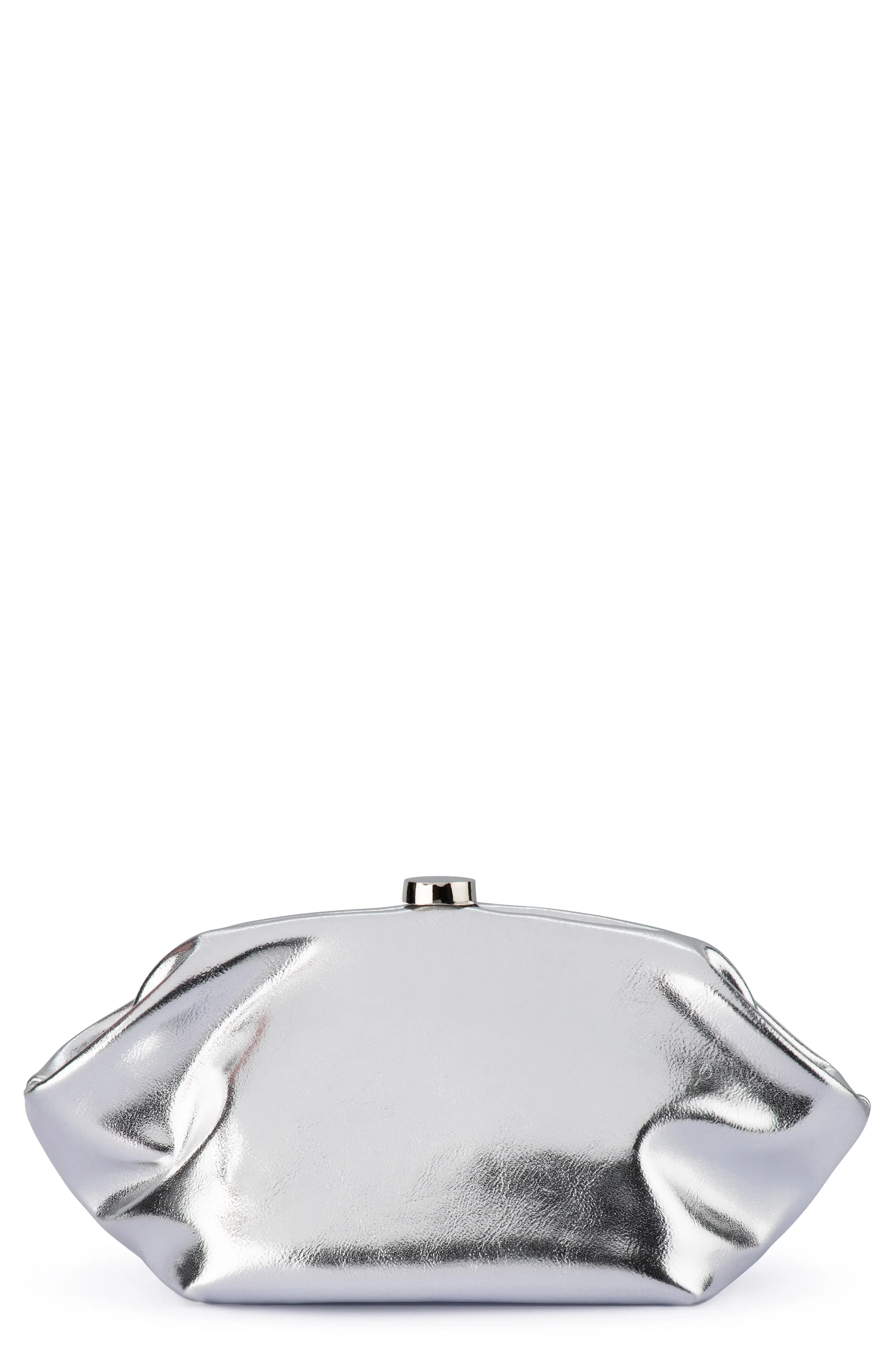 Olga Berg Tally Metallic Faux Leather Frame Clutch (Women) | Nordstrom | Nordstrom