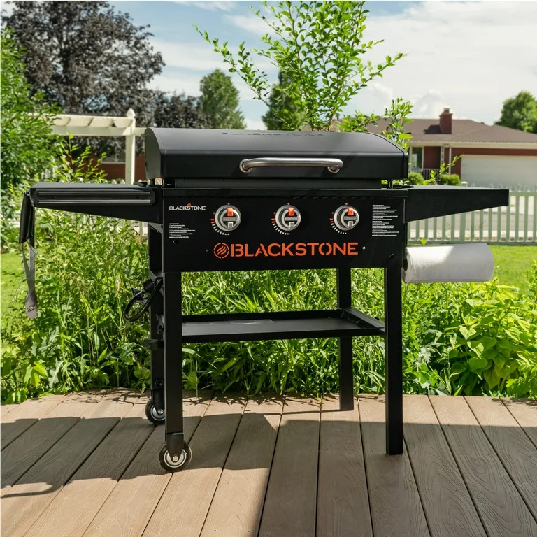 Blackstone 3-Burner 28" XL Griddle with Hood in Black | Walmart (US)