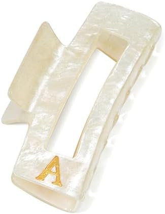 ACECHA Cute Initial Hair Claw Clip for Women Trendy, 4 Inch Personalized Initial Hair Clips, Fash... | Amazon (US)