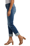 Click for more info about Carter Embroidered Cuff Crop Girlfriend Jeans