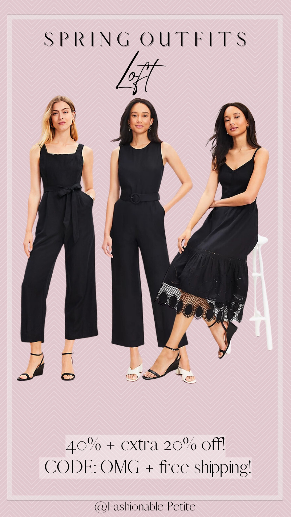 Date night outfits from LOFT.

Date night. Black outfit. Jumpsuit. Dress. Black dress. LBD. Dressy outfit. 

#LTKsalealert