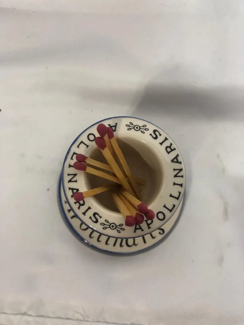 Vintage Ceramic Advertising Apollinaris Match Holder and Strike 3" Tall - Etsy | Etsy (US)