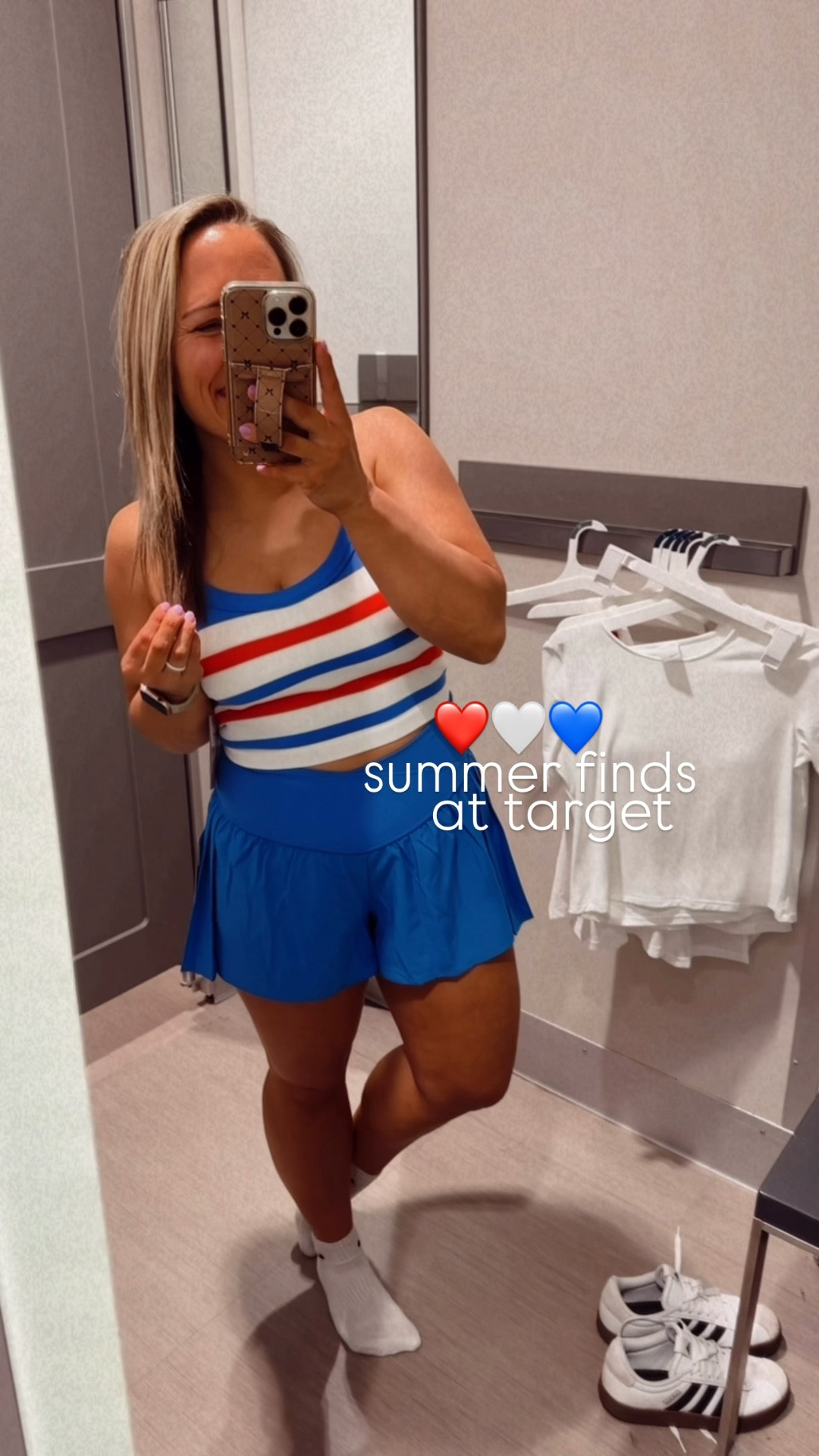 ❤️🤍💙 Target Finds 
Tank: L (size up)
Shorts: M (tts)
Top: L (size up)
@target #ad #sponsored 

#LTKmomlife #LTKActive #LTKgrwm