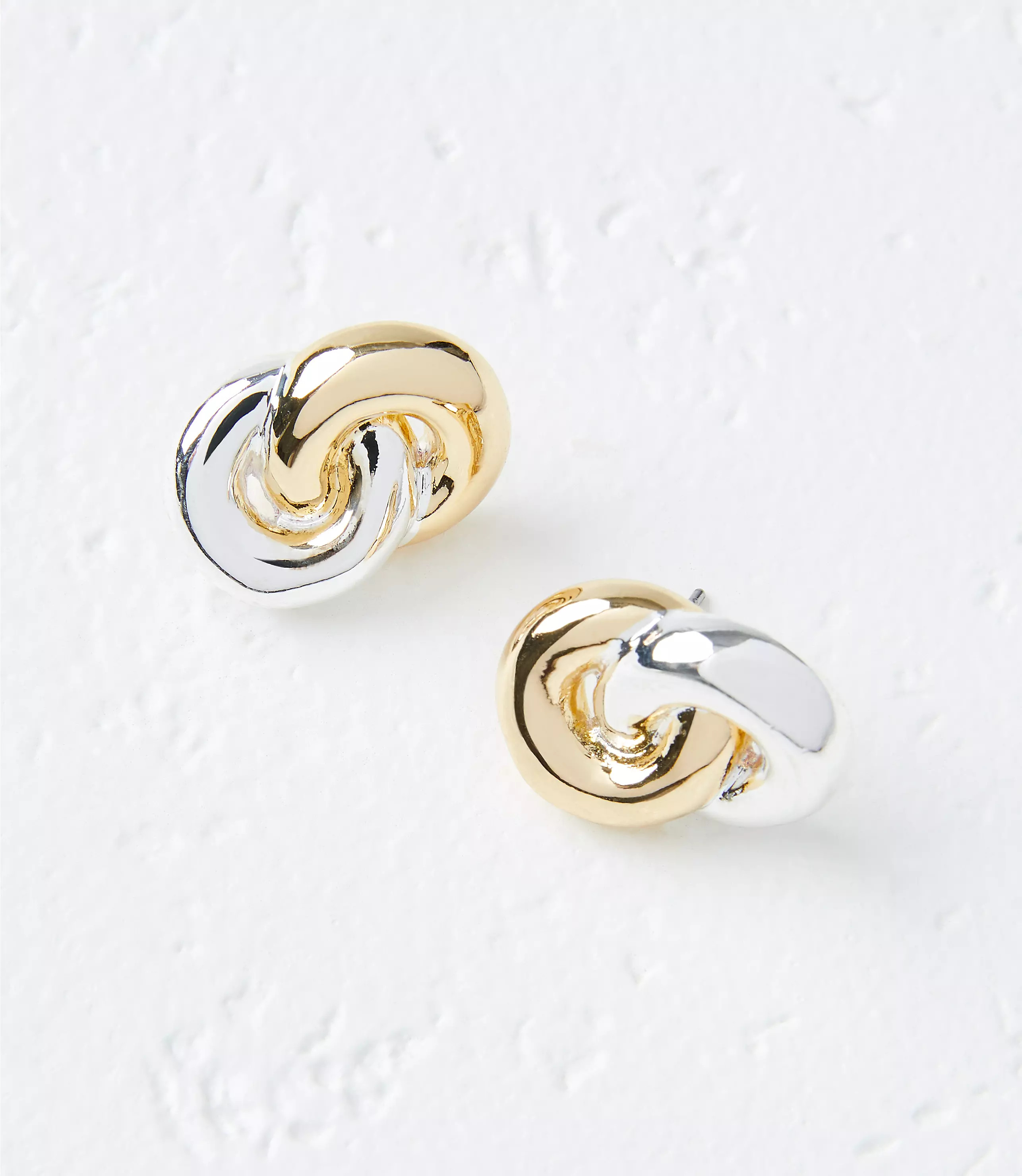 Mixed Metal Interlocked Studs | LOFT