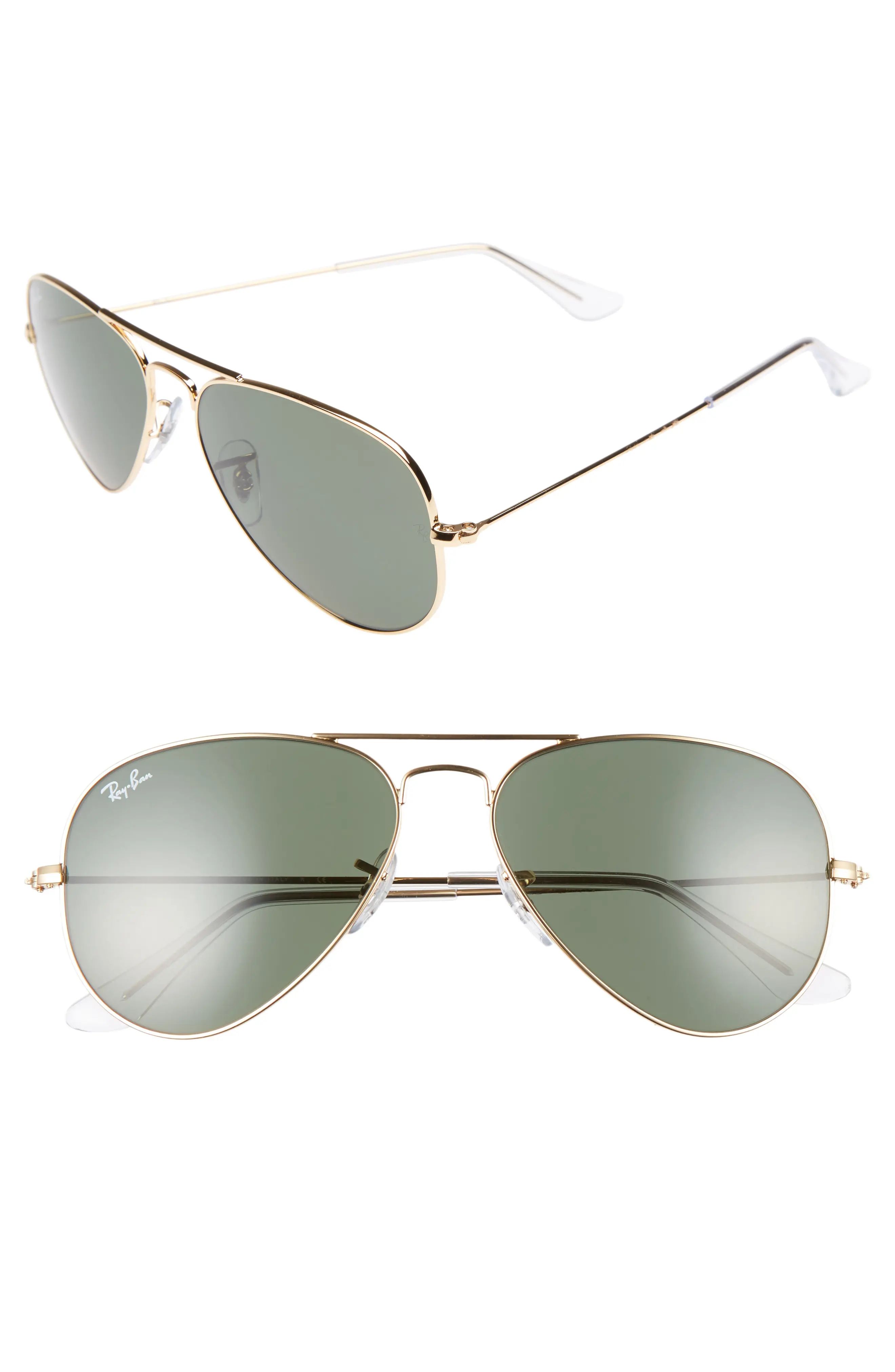 Ray-Ban Small Original 55mm Aviator Sunglasses | Nordstrom