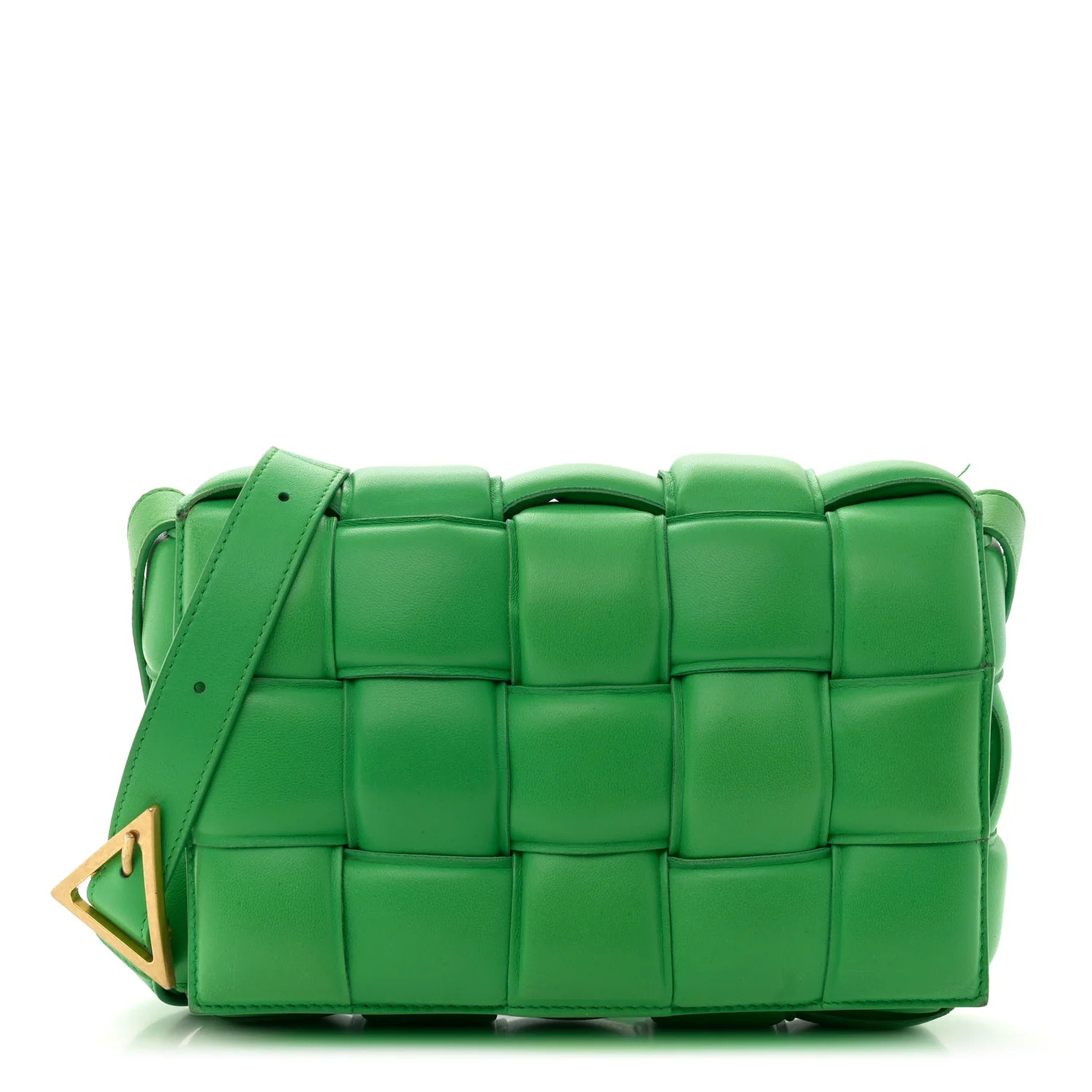 Nappa Maxi Intreccio Padded Cassette Crossbody Bag Parakeet | FASHIONPHILE (US)