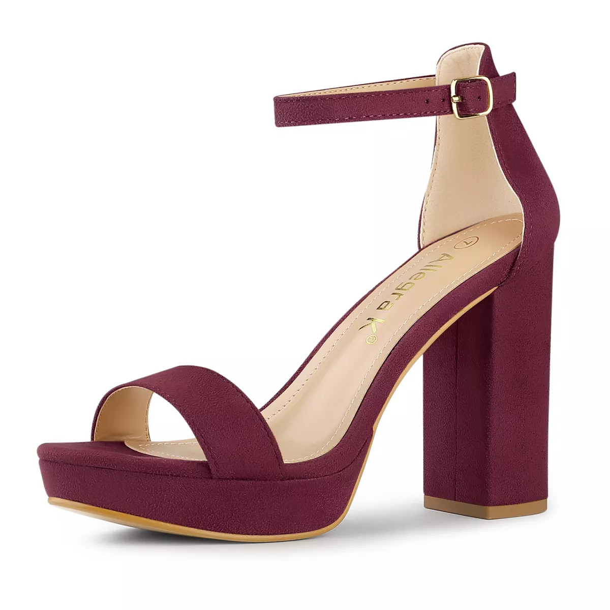 Allegra K Women's Open Toe Ankle Strap Platform Chunky Heels Sandals | Target