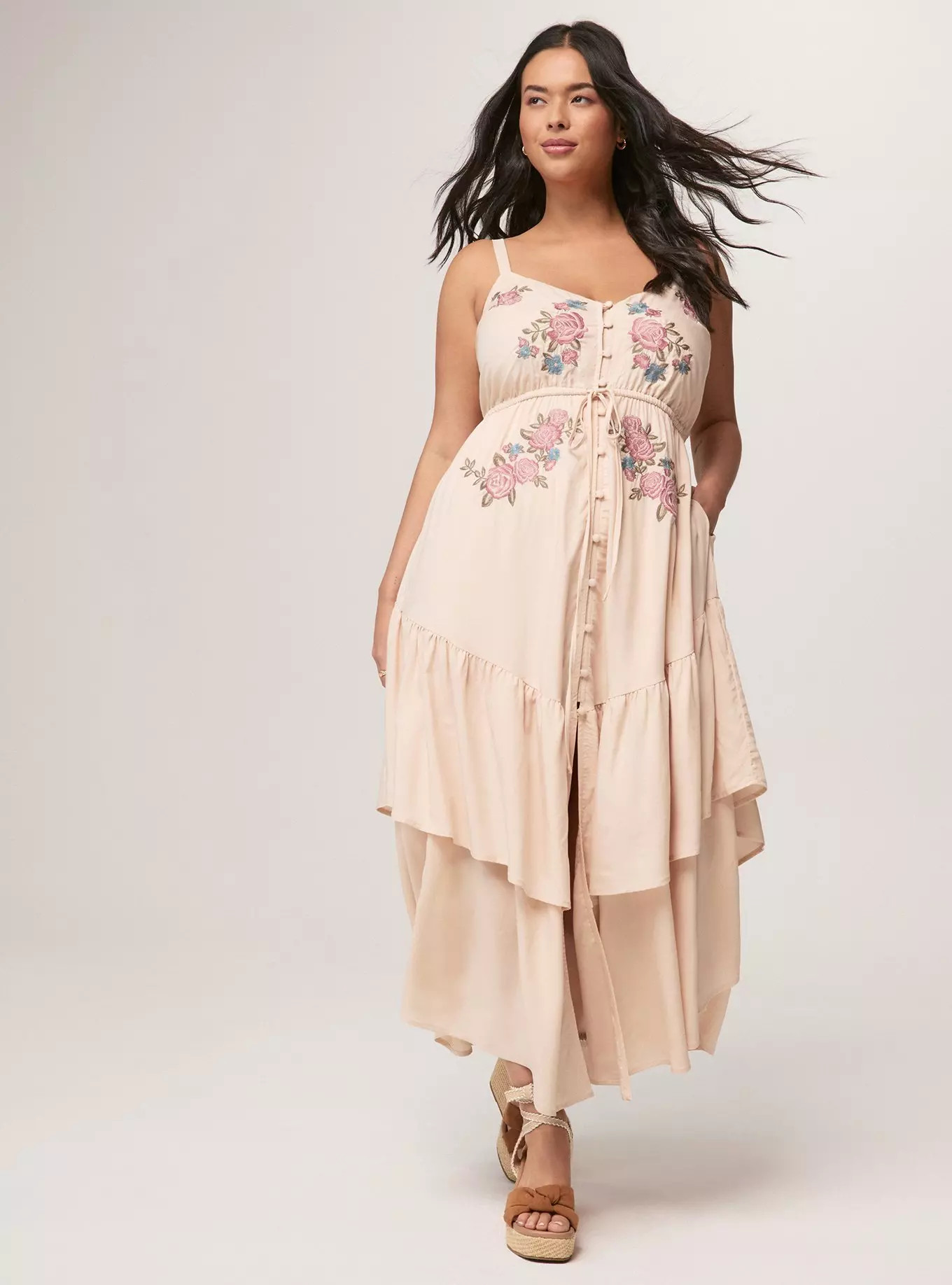 Festi Embroidered Maxi Dress | Torrid (US & Canada)