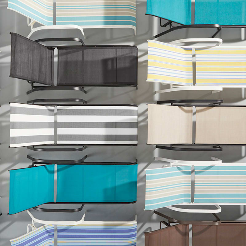 Stackable Black Sling Patio Chaise Lounge Chair | At Home