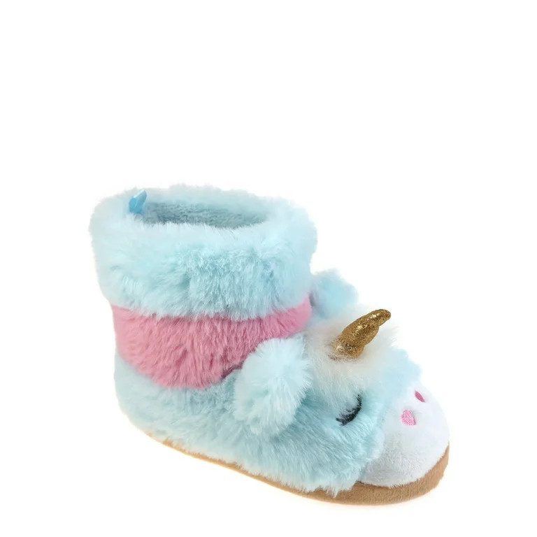 Wonder Nation Toddler Girls Unicorn Boot Slipper, Sizes 5/6-11/12 | Walmart (US)