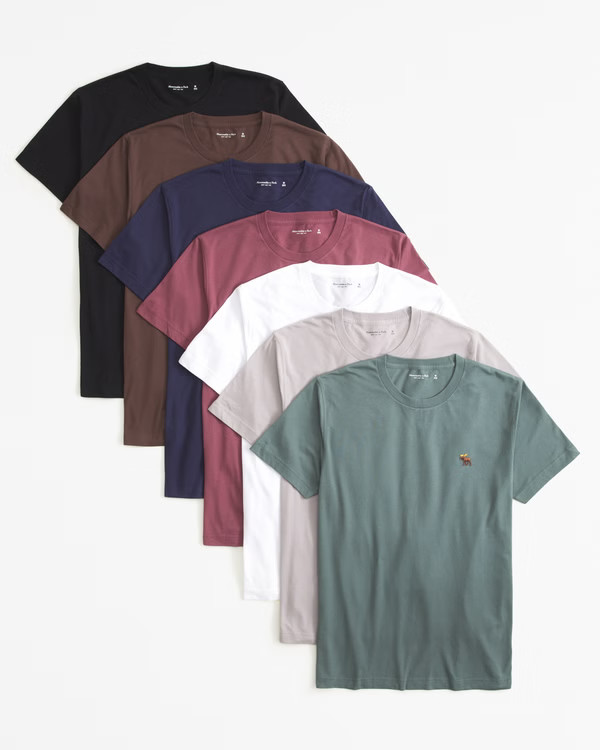 Men's 7-Pack Signature Icon Tees | Men's Tops | Abercrombie.com | Abercrombie & Fitch (US)