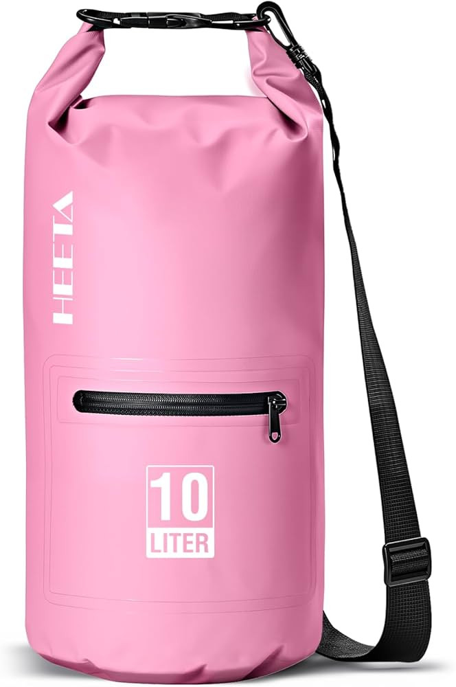 HEETA Waterproof Dry Bag with Front Zippered Pocket for Women Men, 5L/10L/20L/30L/40L Roll Top Li... | Amazon (US)