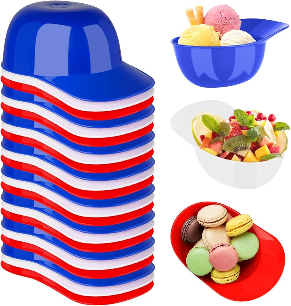 24 Pieces Baseball Helmet Ice Cream Bowls, 8 oz Baseball Party Supplies Helmet Snack Bowl, Mini P... | Amazon (US)