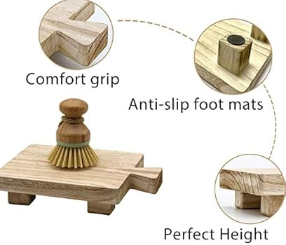 Wood Riser Wood Pedestal Stand Wood Tray,Soap Stand for Kitchen Sink,Wood Risers for Decor,Small ... | Amazon (US)