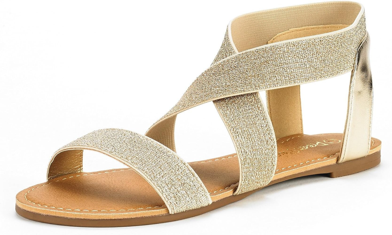 Women's Elatica Elastic Ankle Strap Flat Sandals | Amazon (US)