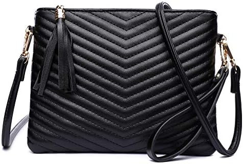 LYPULY Small Crossbody Bags for Women, Trendy Vegan Leather Shoulder Purses, Clutch Wallet with W... | Amazon (US)