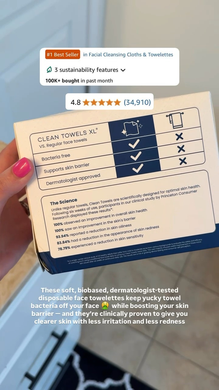 These disposable face towels help boost your skin’s barrier AND keep yucky bacteria off your face! 🤮

#LTKmorningroutine #LTKgrwm #LTKBeauty