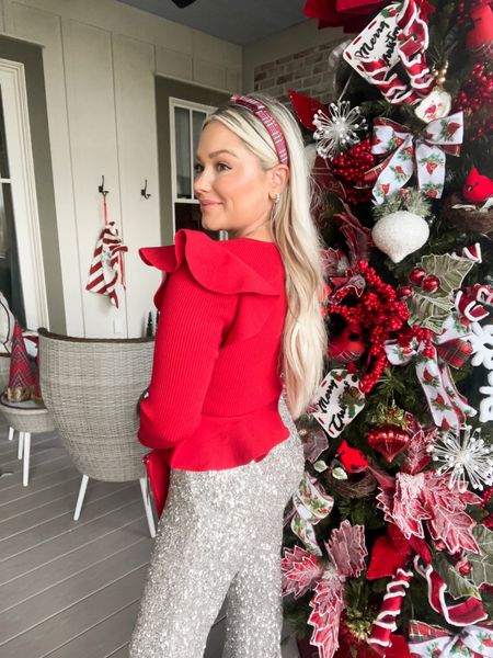 Holiday style from @express Sequin pants - wearing size small Christmas party outfit #ExpressPartner #LTKCyberweek

#LTKHoliday #LTKSeasonal #LTKGiftGuide