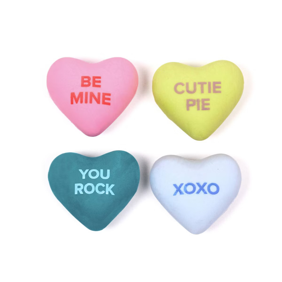 Yoobi 4pk Eraser 3D Convo Heart | Target